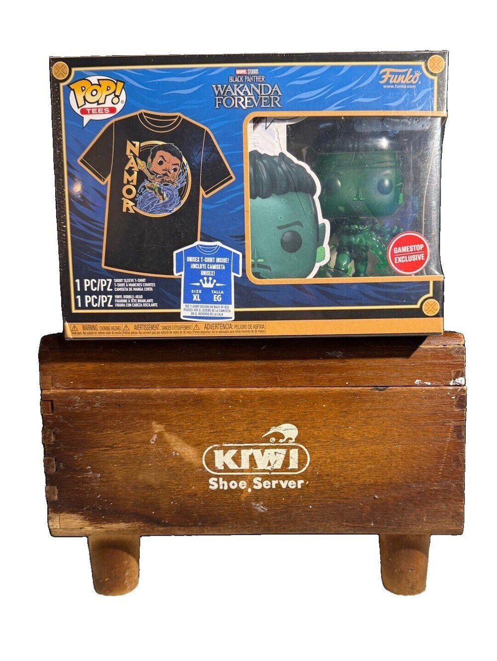 Funko Pop & Tee Black Panther Wakanda Forever Namor GameStop Exclusive XL Sealed